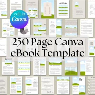 Canva Ebook Template, Course WorkBook Template, How to Create e-Book