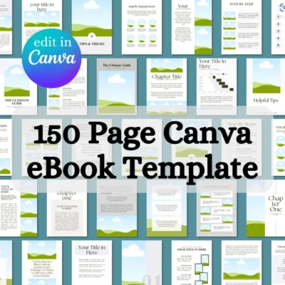 Canva eBook Template, Course WorkBook Template, How to Create e-Book