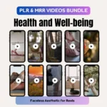 MRR Health and Well-being Videos Bundle, Faceless Marketing Instagram Reels PLR Video